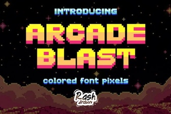 Arcade Blast Font: Retro Pixel Style for Bold Creative Designs