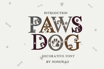 Creative & Playful Paws Dog Typography for Designers