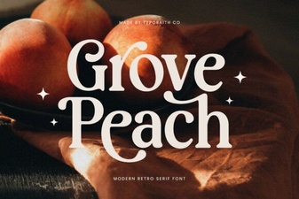 Grove Peach Serif Font – Elegant Vintage Display Typeface